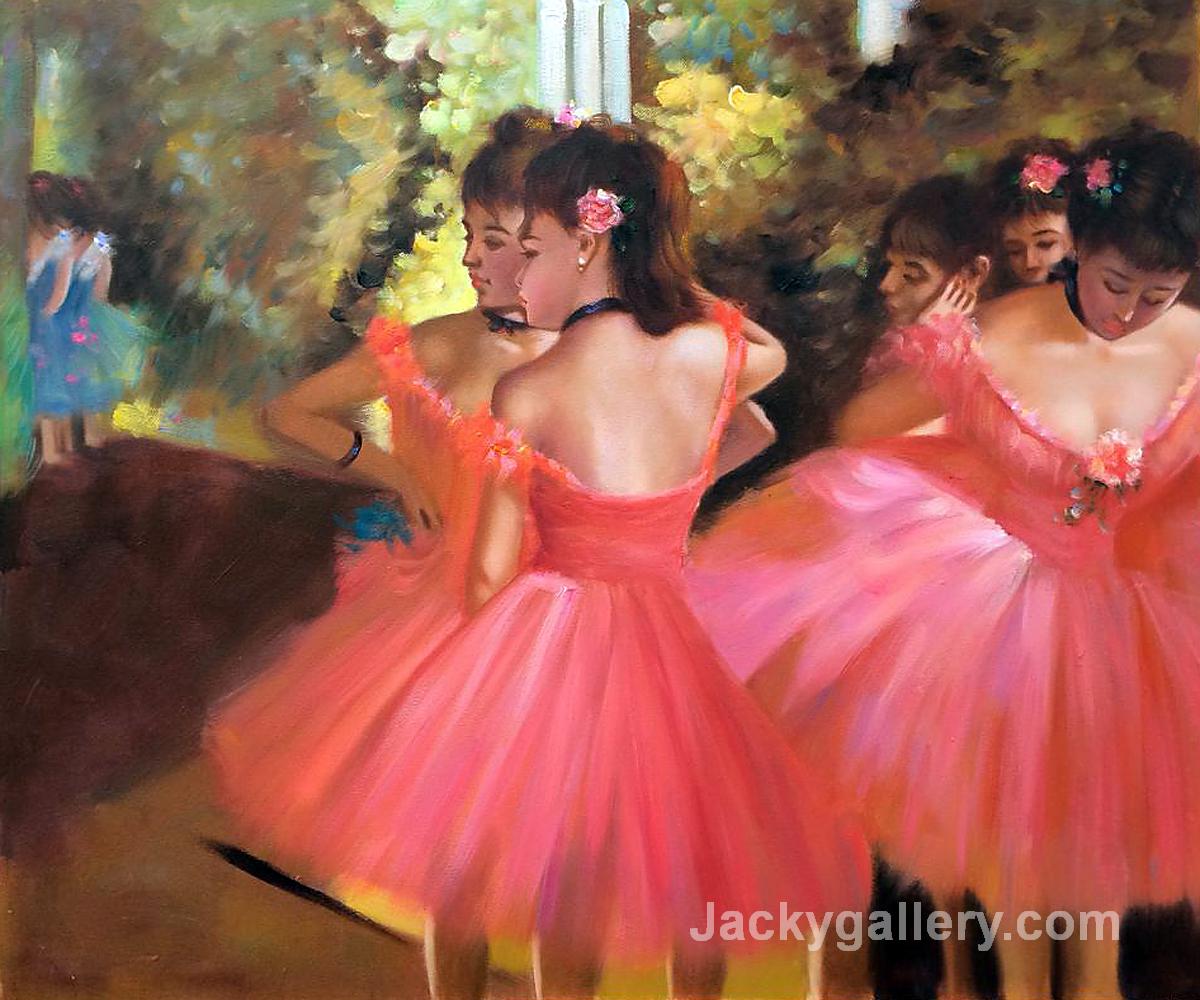 Dancers in Pink by Edgar Degas paintings reproduction